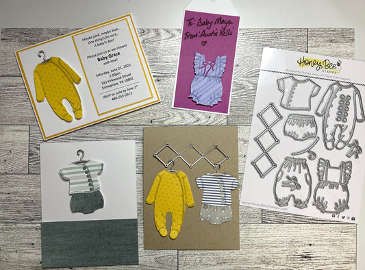 image of Honey Bee Stamps Bundle of Joy die set and sample projects