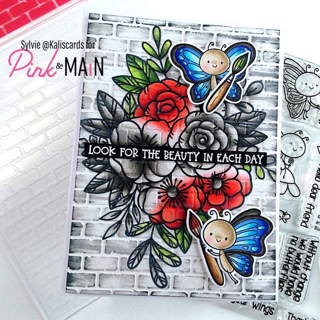 Pink & Main Brick 6x6 Embossing Folder