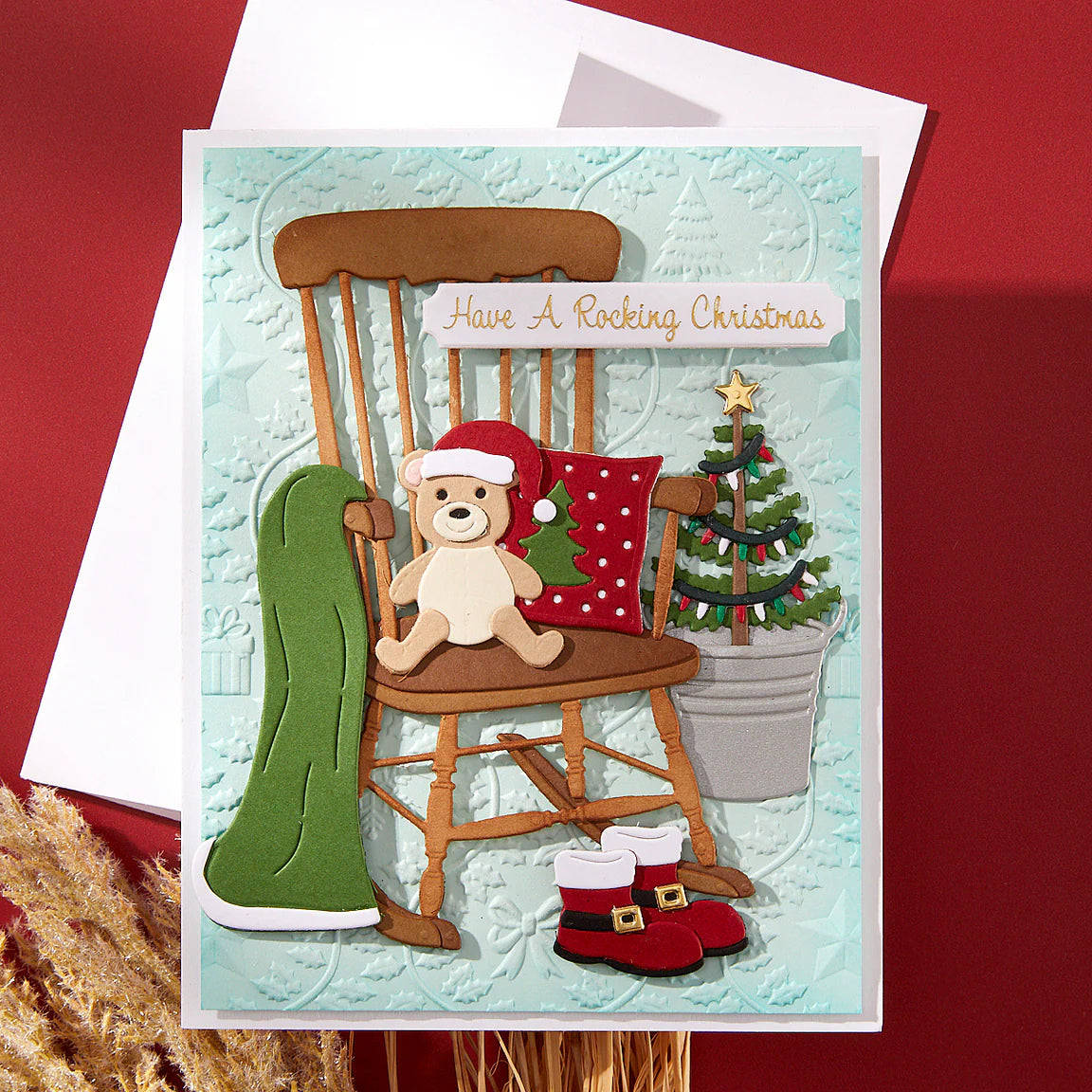Spellbinders Country Christmas Banner & Sentients BetterPress Plate and Die set