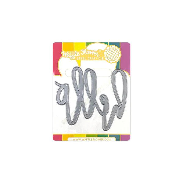 Waffle Flower Oversized Hello Combo (Stamp and Die set)