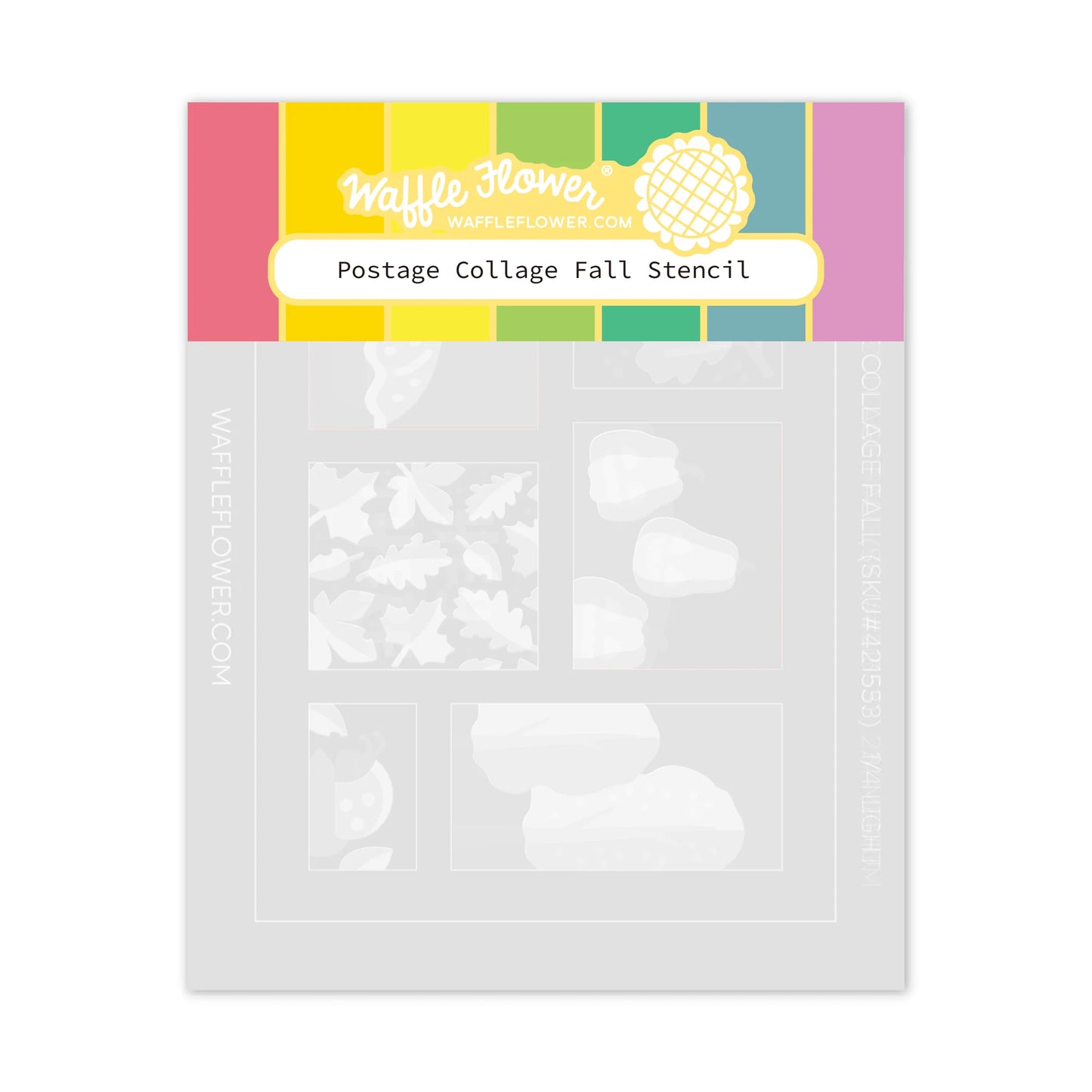 Waffle Flower Postage Collage for Fall Stamp Set