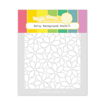 Waffle Flower Daisy Background Stencil