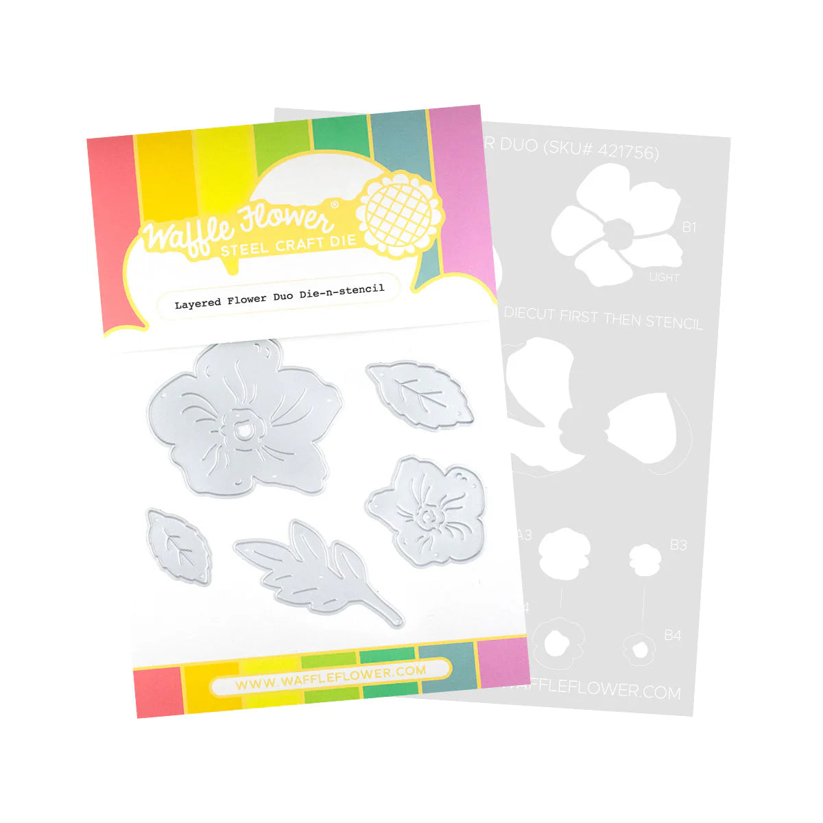 Waffle Flower Layered Flower Duo Die-n-Stencil