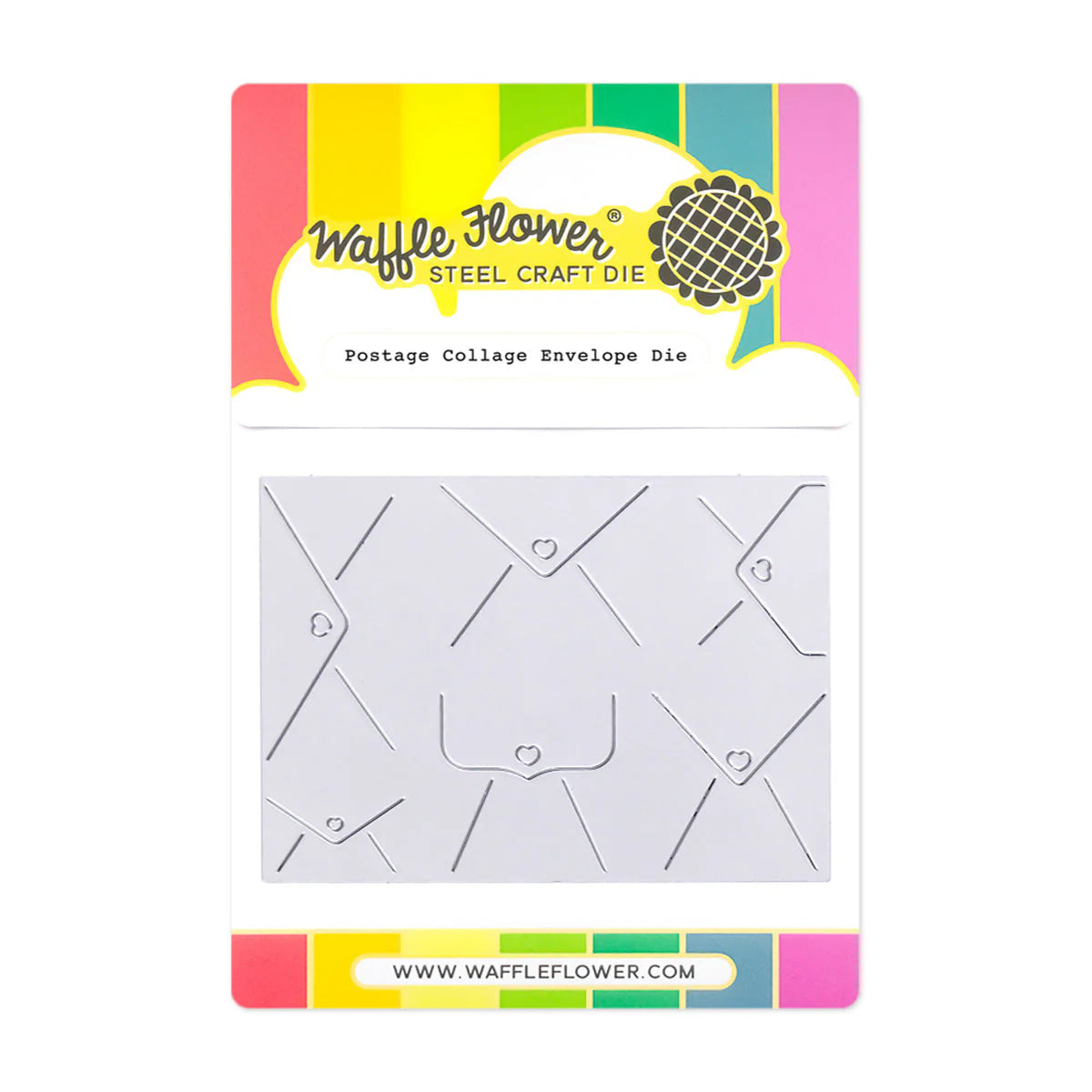 Waffle Flower Postage Collage Envelope Die