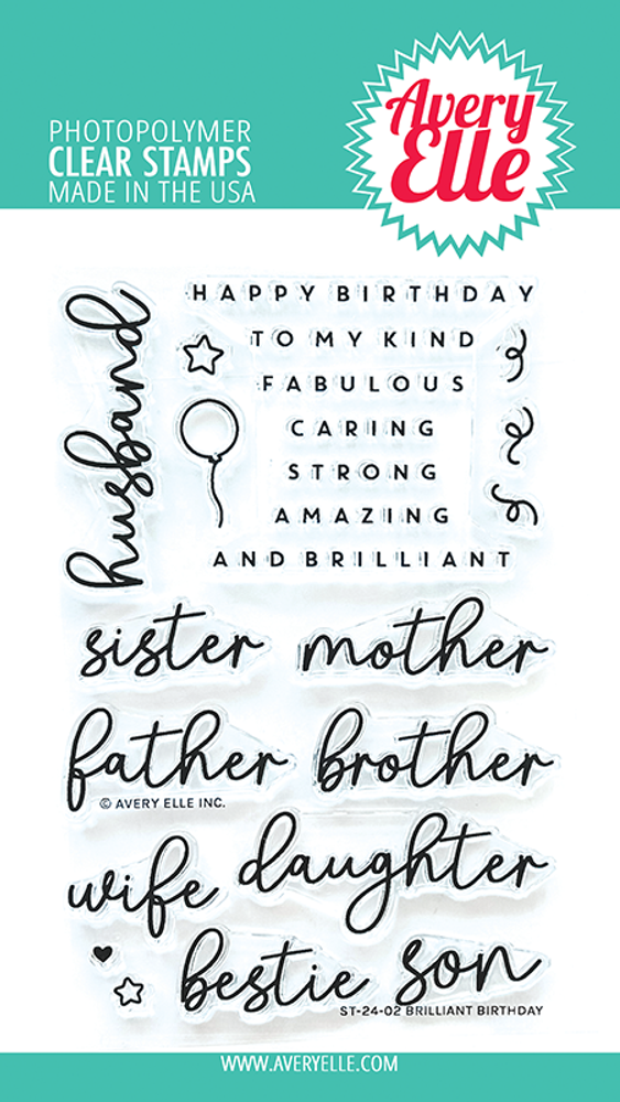 Avery Elle Brilliant Birthday Stamp Set