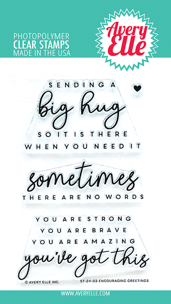 Avery Elle Encouraging Greetings Clear Stamps