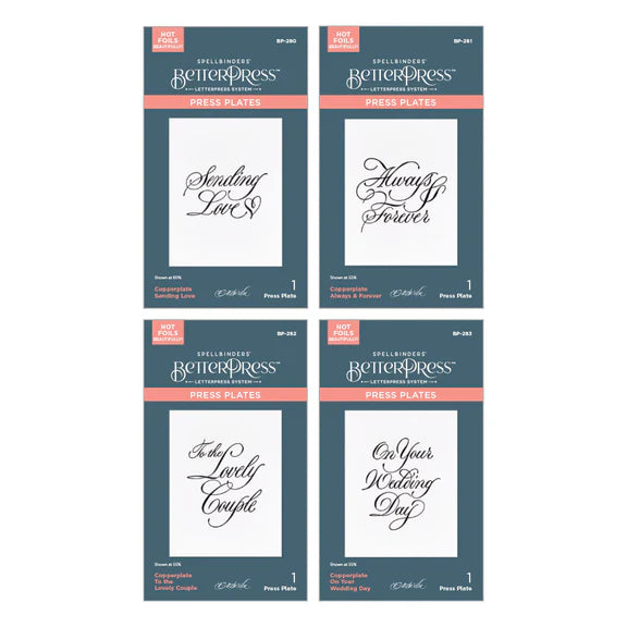 Spellbinders BetterPress Copperplate On Your Wedding Day Bundle