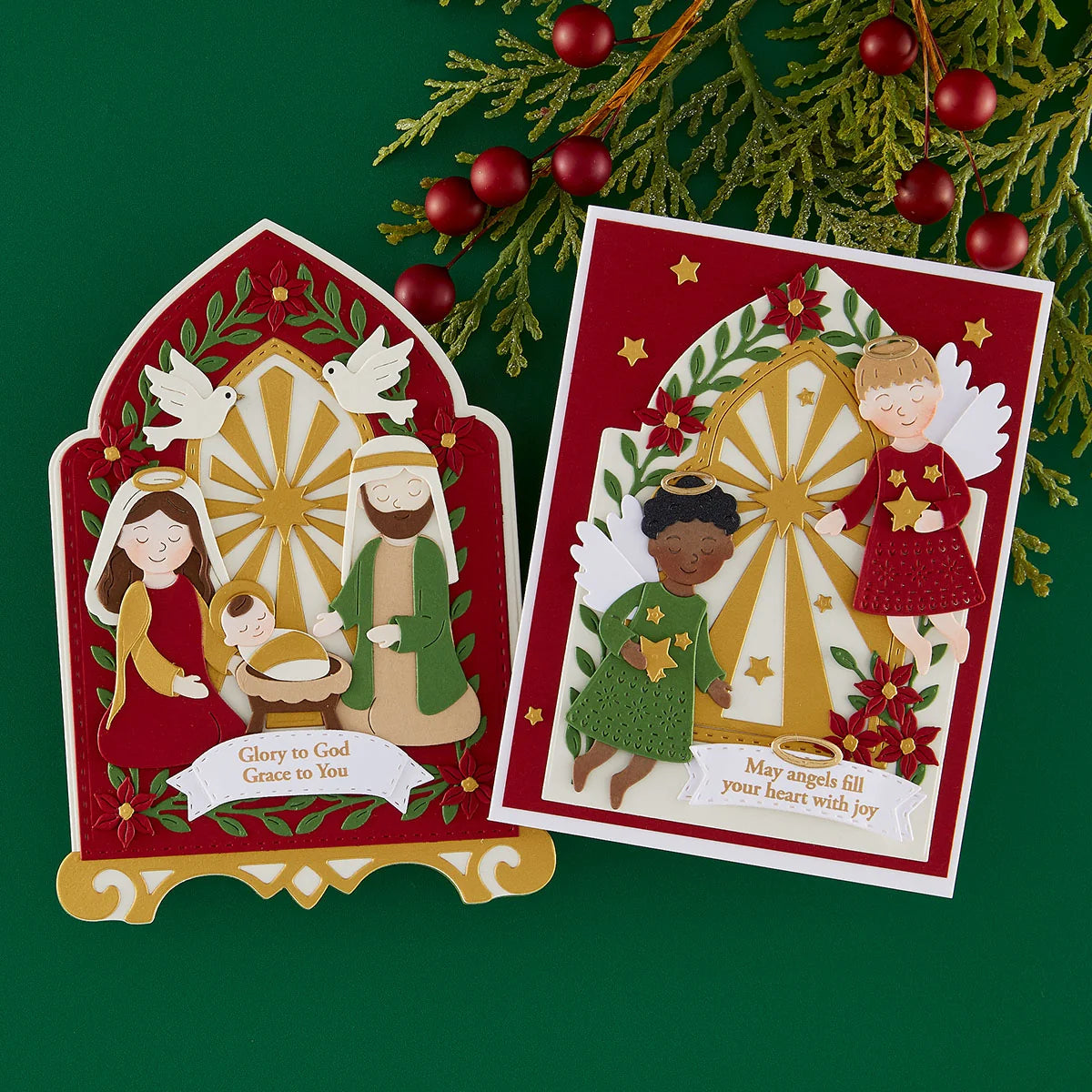 Spellbinders Nativity Blessings Dies by Bibi Cameron