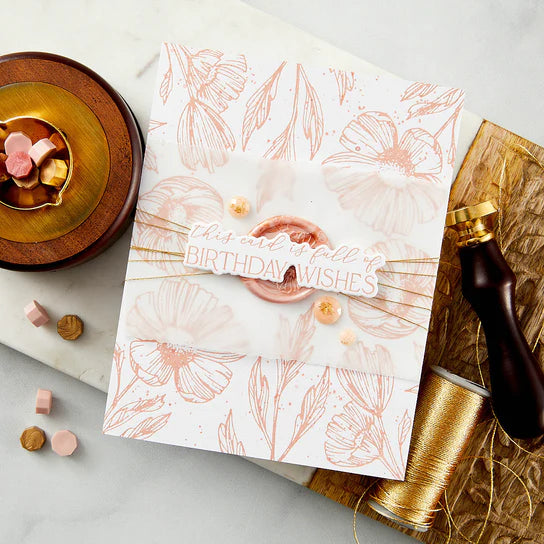 Spellbinders BetterPress Flower Stems Plate & Die Set (Pressed Posies)