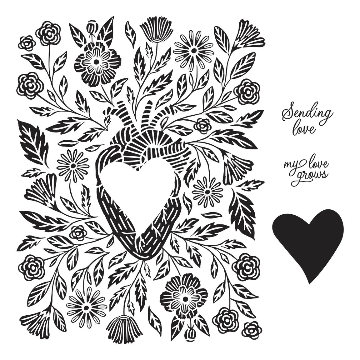 My Heart Beats for You Betterpress Plate & Die Set - Love on the Rocks Collection