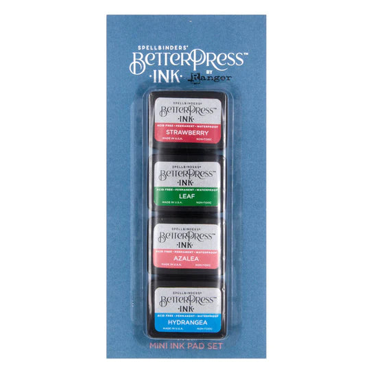 Spellbinders BetterPress Ink Mini Set - Flower Garden, 4pk