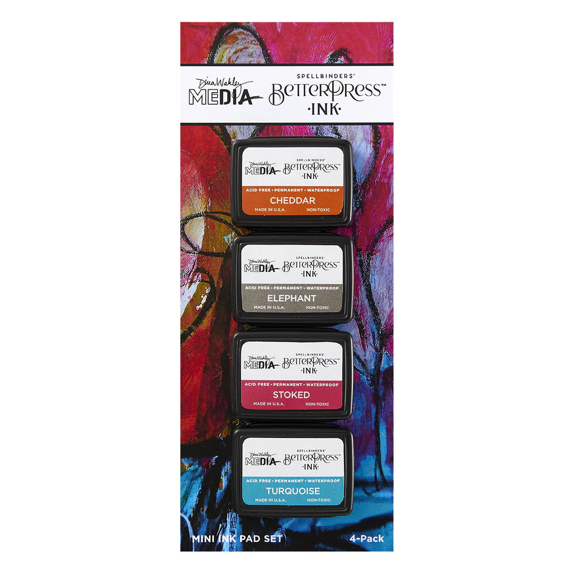 Spellbinders BetterPress Ink Mini Set - Dina's Faves, 4pk