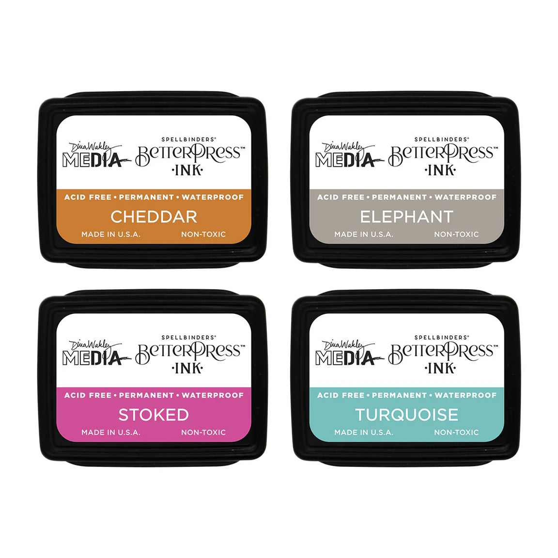 Spellbinders BetterPress Ink Mini Set - Dina's Faves, 4pk
