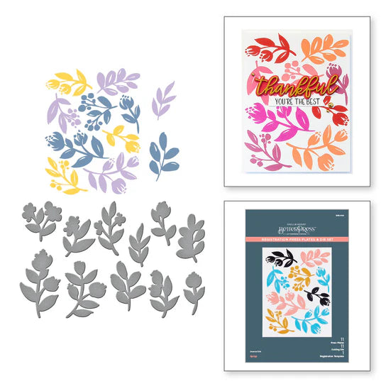 Spellbinders Sprigs BetterPress Registration Press Plates