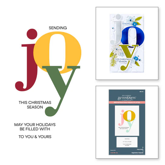 Spellbinders Color Mix Joy Press Plate & Registration Template