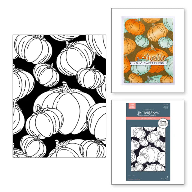BetterPress Society September - Layered Raining Pumpkins Press Plate