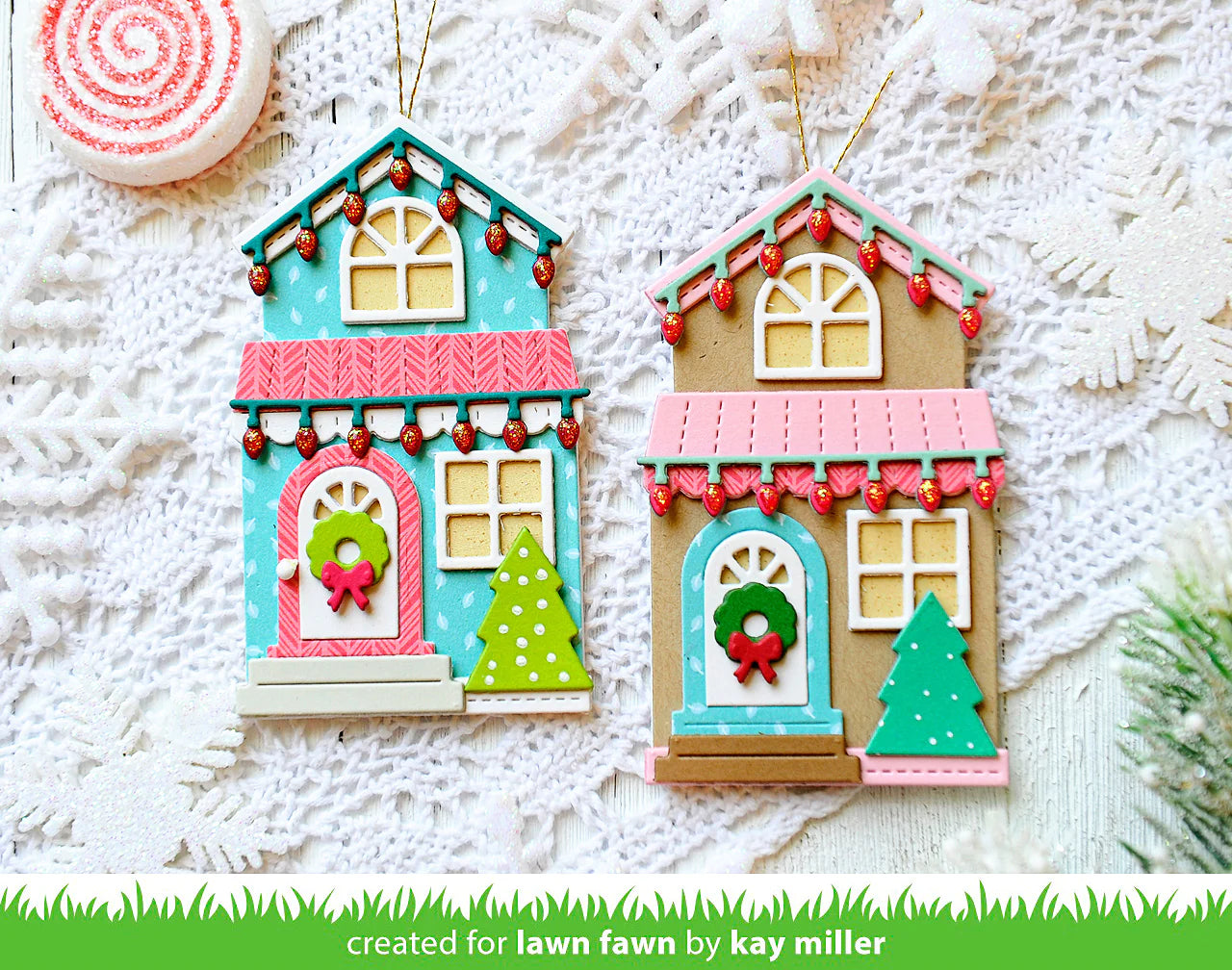 Lawn Fawn Build-a-House Christmas Add-on