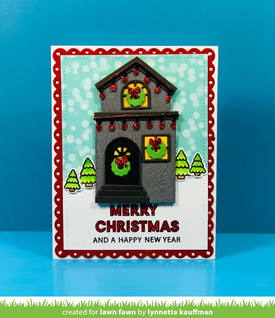 Lawn Fawn Build-a-House Christmas Add-on