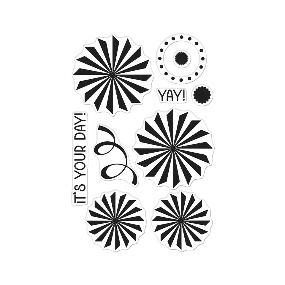 Hero Arts Party Fans Stamp and Die Bunde