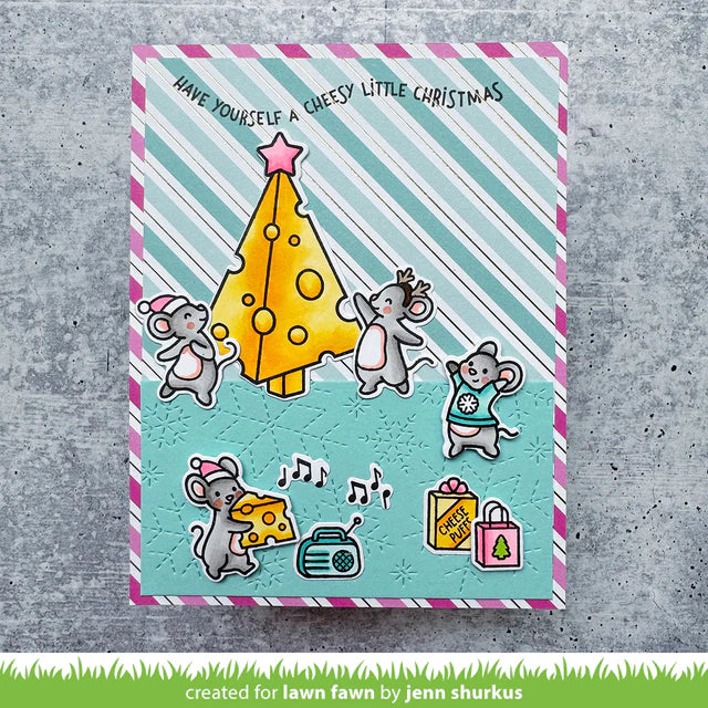 Lawn Fawn Cheesy Christmas Add-On Stamp Set