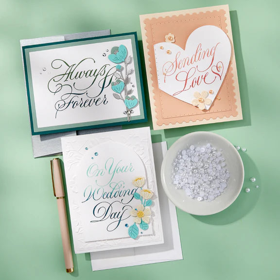 Spellbinders BetterPress Copperplate On Your Wedding Day Bundle