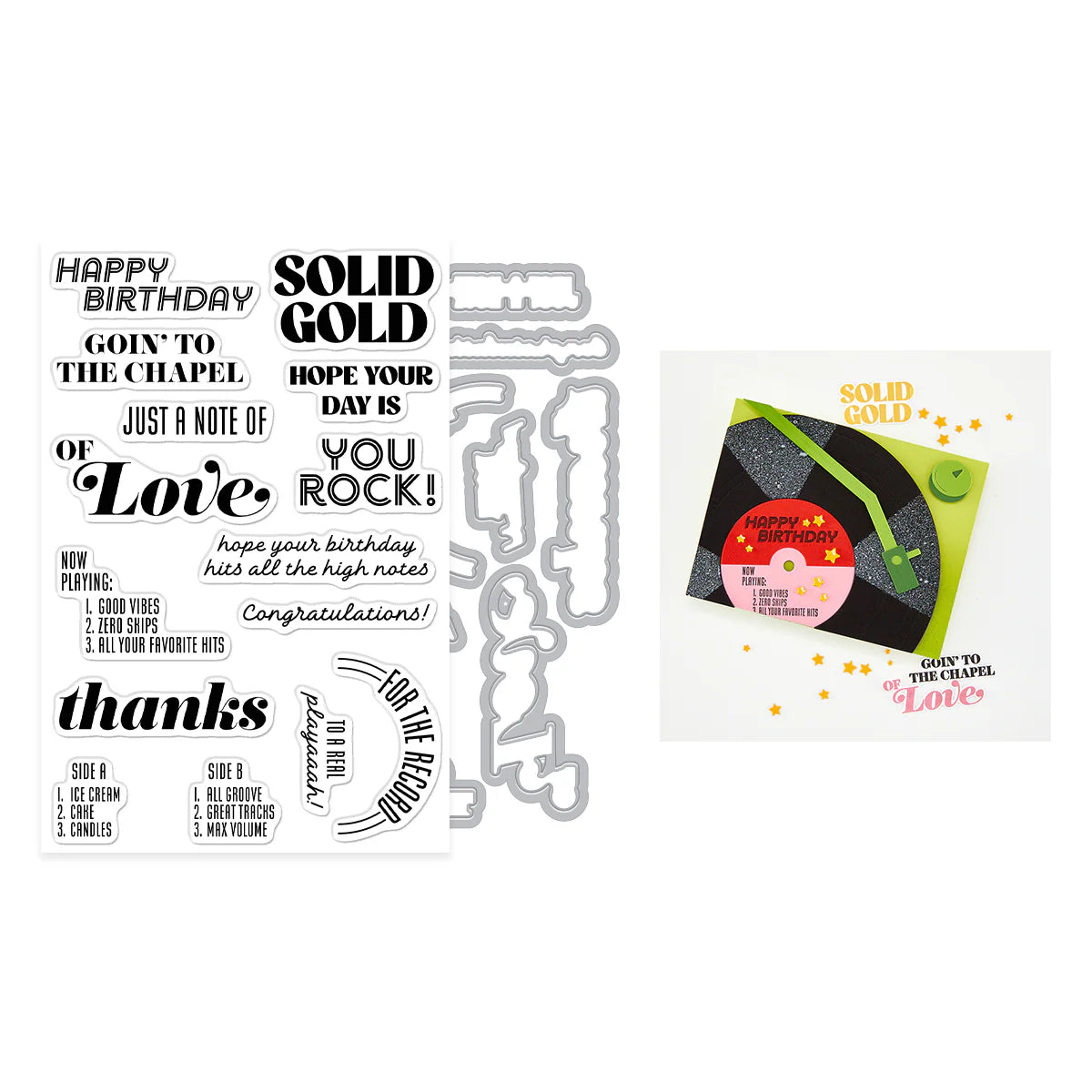 Hero Arts Solid Gold Stamp & Cut Set