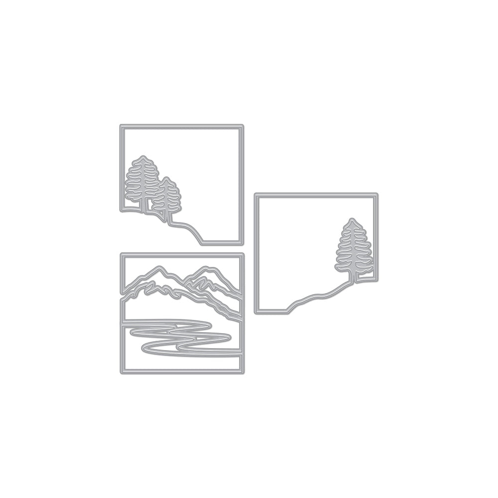 Hero Arts Looking Glass Forest & Mountains Dies