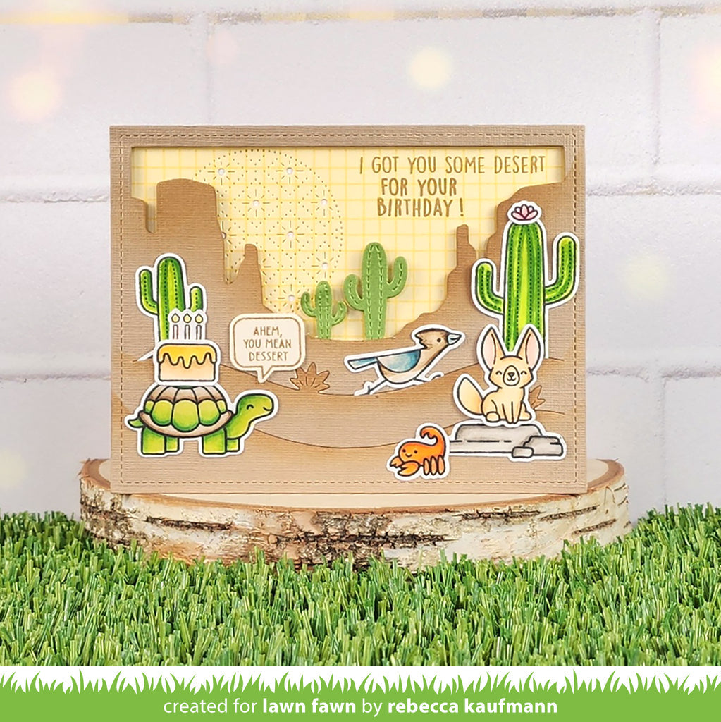 Lawn Fawn Desert Canon Backdrop Die Set