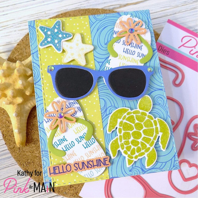 Pink & Main Flip Flops and Shades Dies