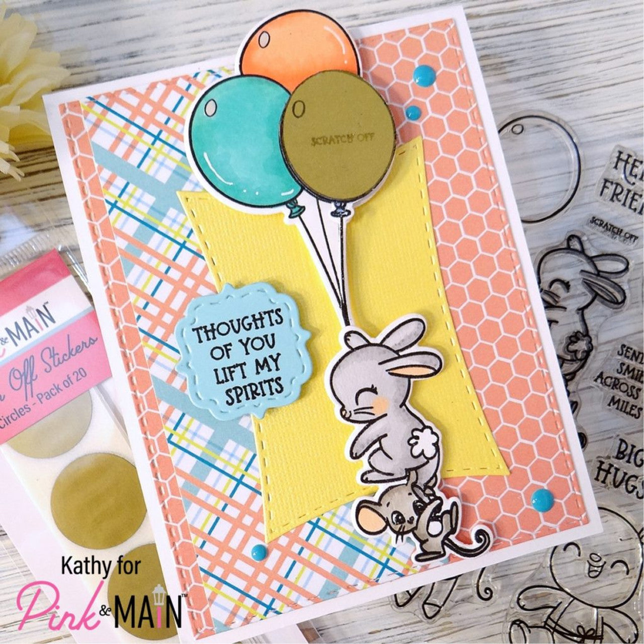 Pink & Main Silver 1" Circle Scratch Off Stickers