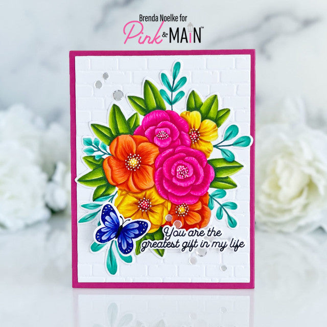Pink & Main Brick 6x6 Embossing Folder