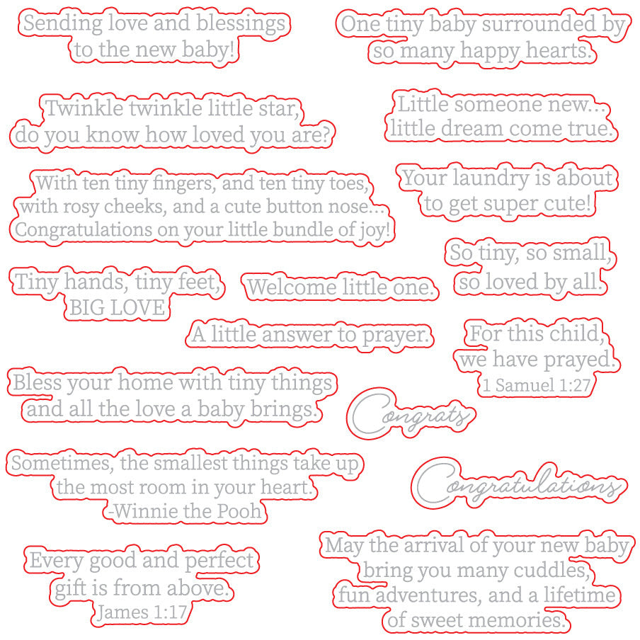 Honey Bee Stamps: Welcome Baby Inside Sentiments Honey Cuts Dies