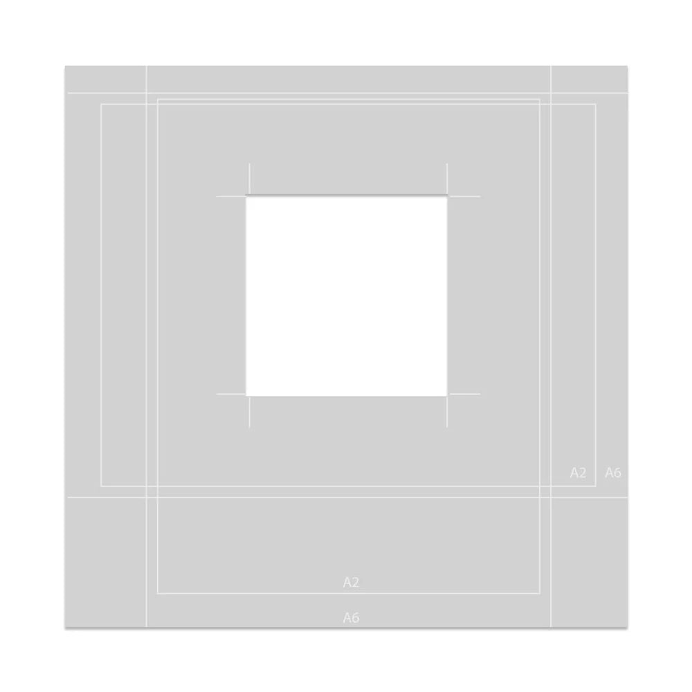 Hero Arts Alignment Tool - A2 & A6 Stencil