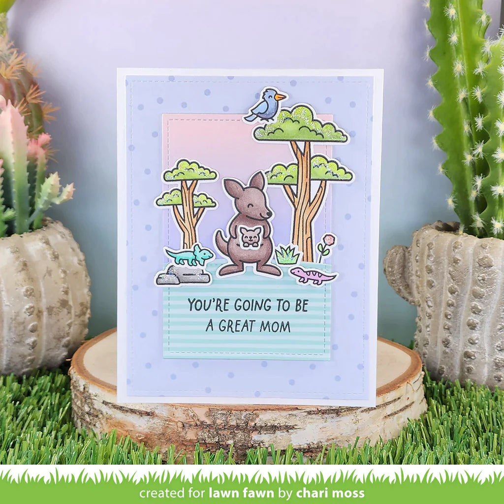Lawn Fawn Kanga-riffic Stamp Set