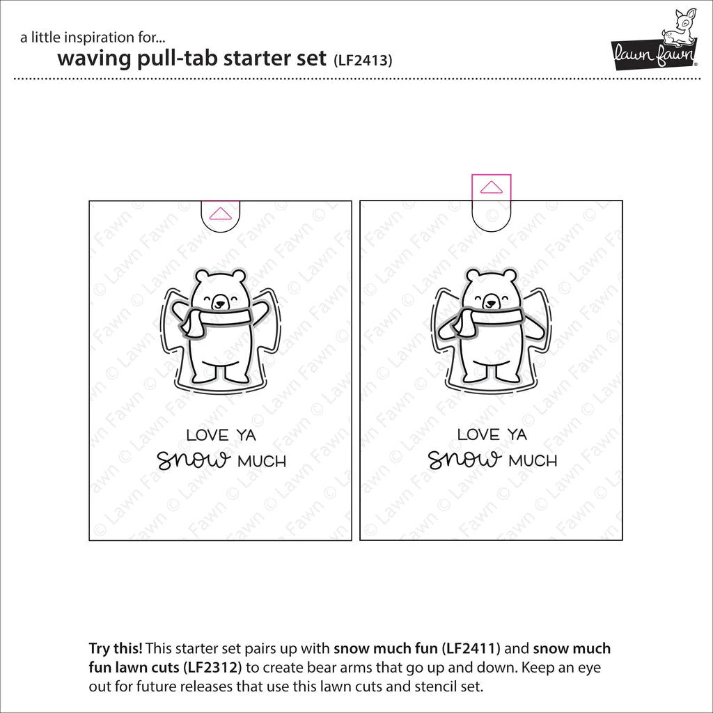 Lawn Fawn Waving Pull Tab Starter Set Dies