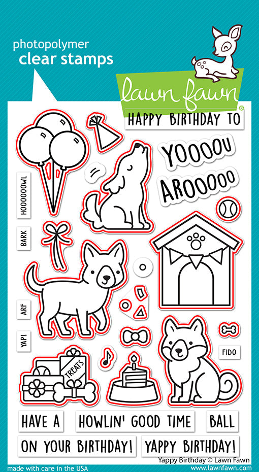 Lawn Fawn Yappy Birthday Lawn Cuts Die Set