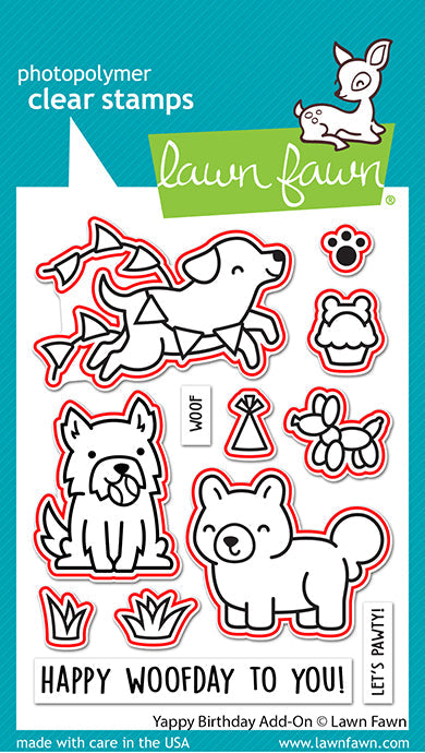 Lawn Fawn Yappy Birthday Add-On Dies