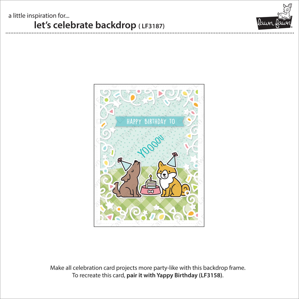 Lawn Fawn Let's Celebrate Backdrop Die Set