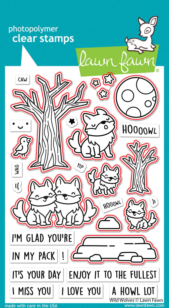 Lawn Fawn Wild Wolves Lawn Cuts Die Set