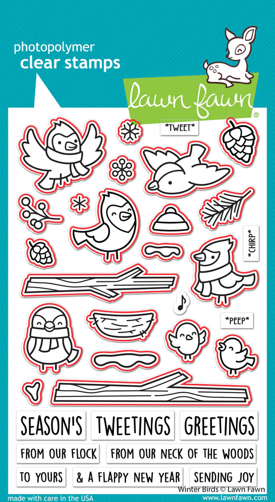 Lawn Fawn Winter Birds Die Set