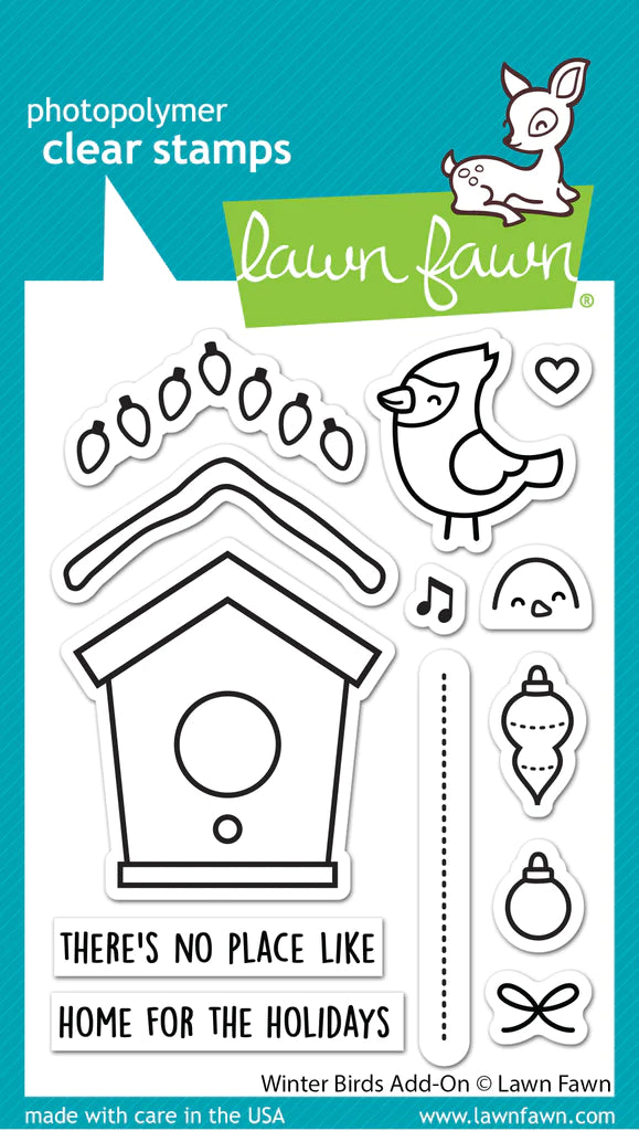 Lawn Fawn Winter Birds Add-on Stamp Set