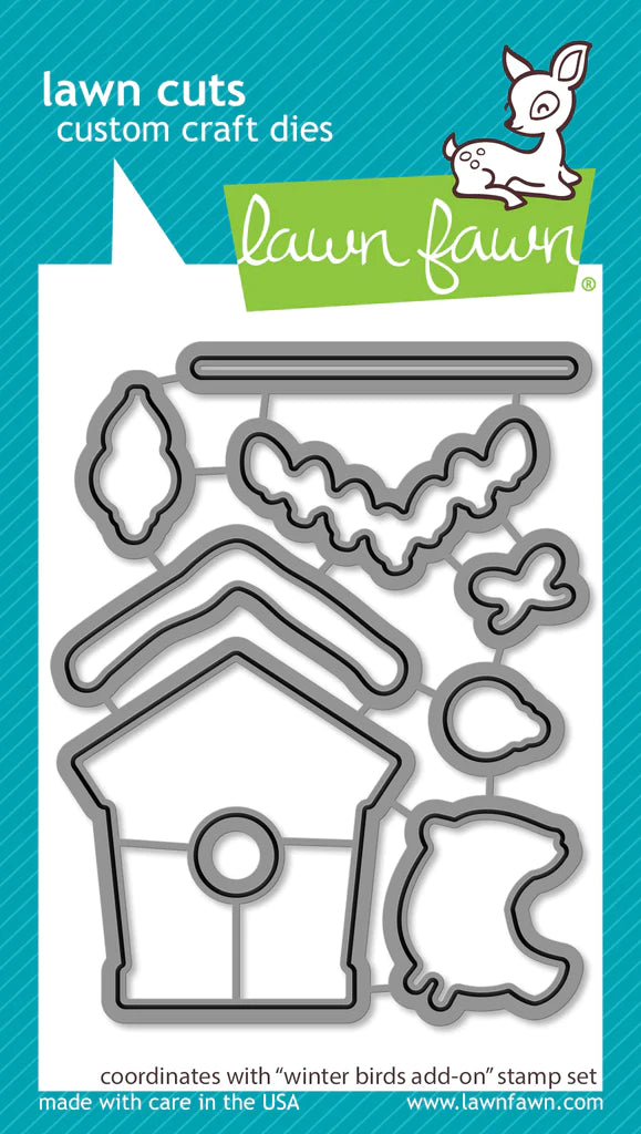 Lawn Fawn Winter Birds Add-on Die Set