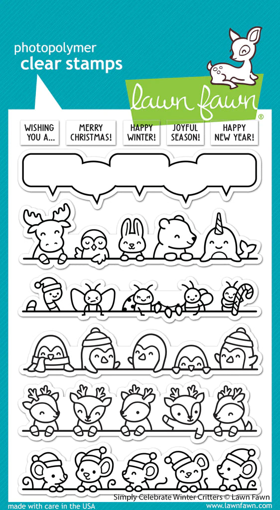 Lawn Fawn Simply Celebrate Winter Critters Stamp Set