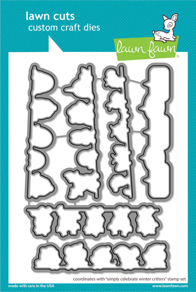 Lawn Fawn Simply Celebrate Winter Critters Die Set