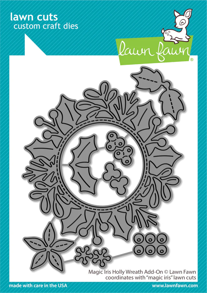 Lawn Fawn Magic Iris Holly Wreath Add-On