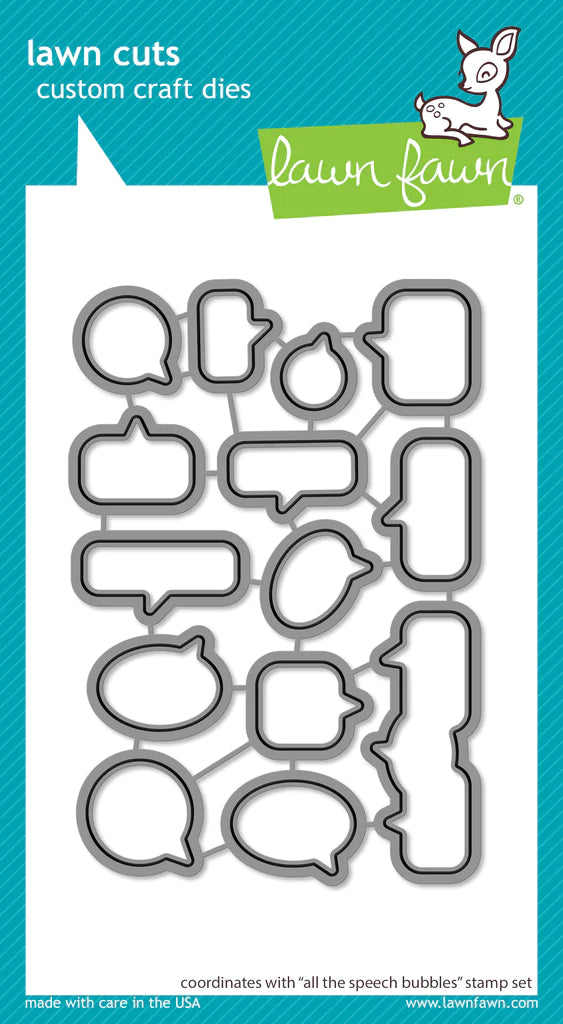Lawn Fawn All the Speech Bubbles Coordintaing Die Set
