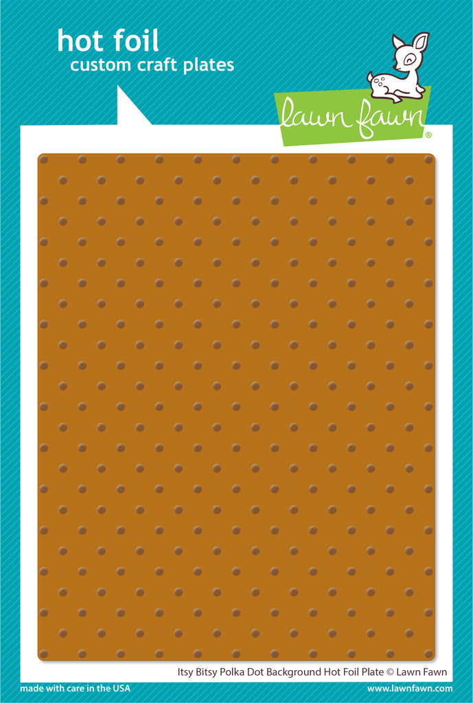 Lawn Fawn Itsy Bitsy Polka Dot Background Hot Foil Plate