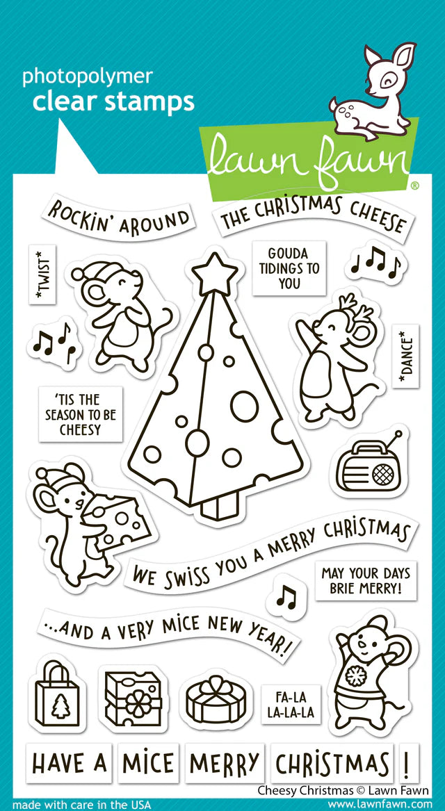Lawn Fawn Cheesy Christmas Stamp Set