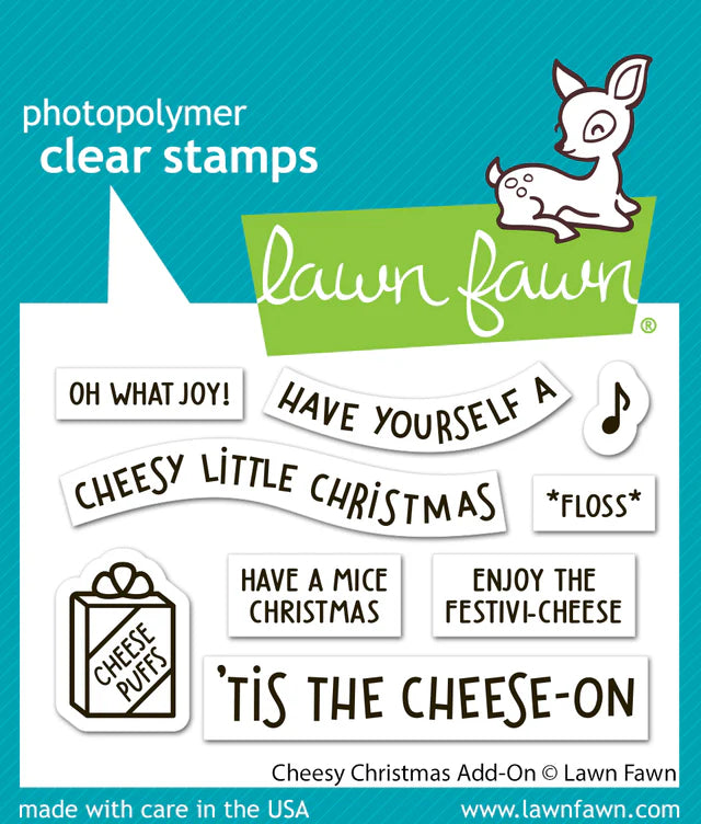 Lawn Fawn Cheesy Christmas Add-On Stamp Set