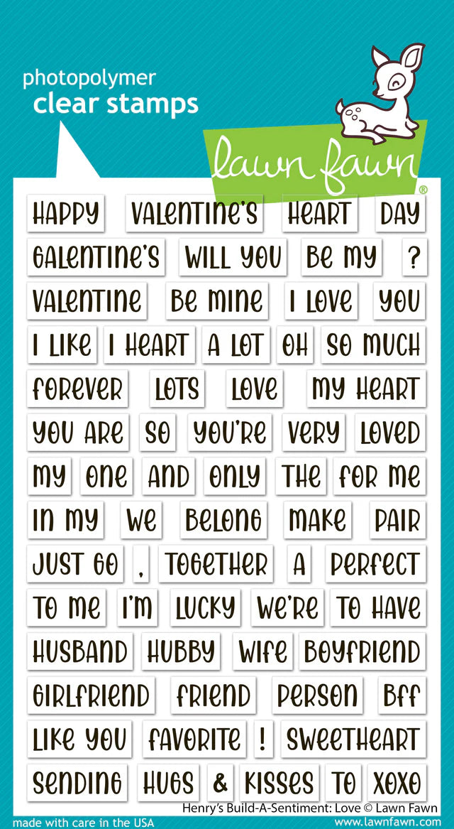 Lawn Fawn Henry's Build-a-Sentiment: Love